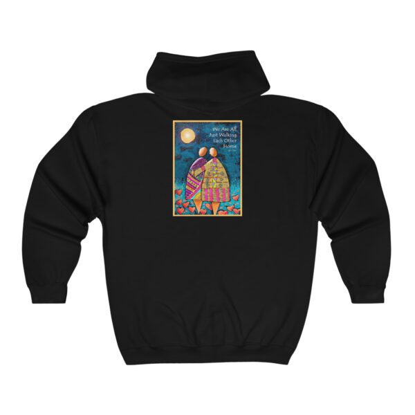 "We Are All Walking Each Other Home" Unisex Heavy Blend™ Full Zip Hooded Sweatshirt - Image 3