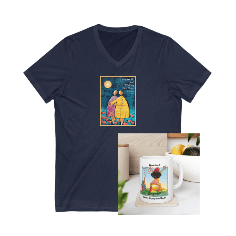 Shirt and mug for home page Image of a t-shirt and mug